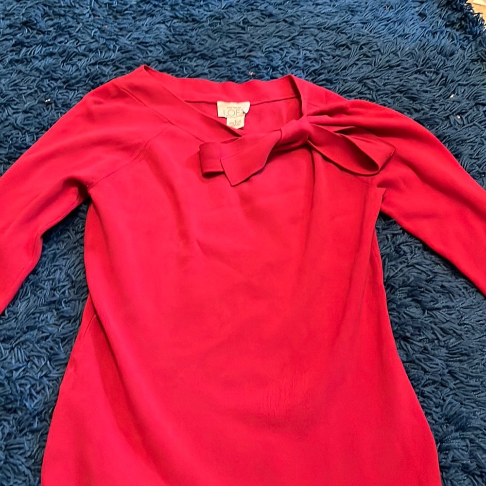 Ann Taylor maroon long sleeve shirt